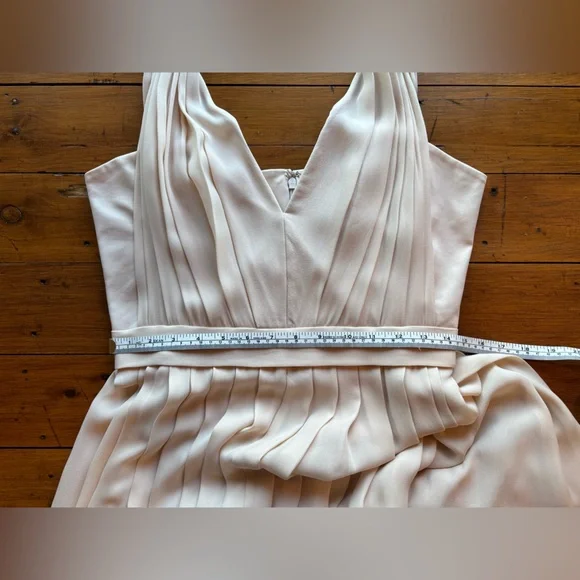 L’Agence Pleated Silk Chiffon Dress - Picture 8 of 10